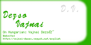 dezso vajnai business card